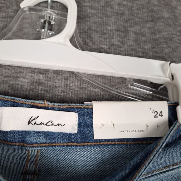 Kancan High Rise Ankle Skinny Distressed Medium Wash Jeans Size 1/24 25W - Picture 3 of 16